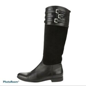 Aquatalia Leather and suede knee high boots A7‎